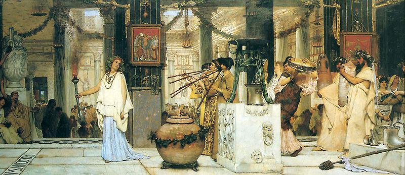 Sir Lawrence Alma-Tadema,OM.RA,RWS The Vintage Festival oil painting picture